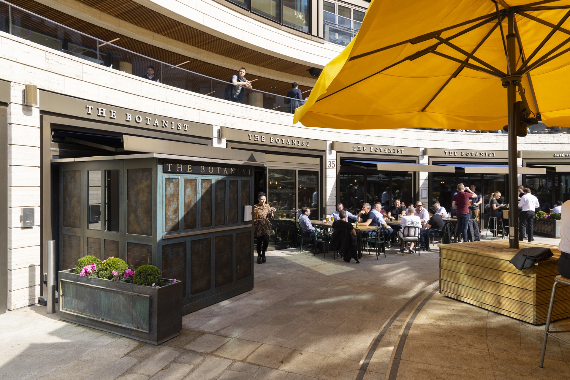 The Botanist bar in Broadgate Circle